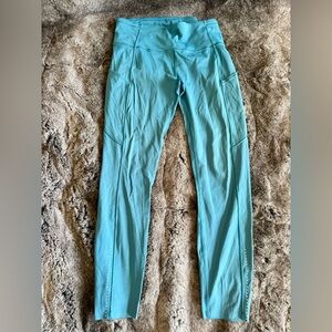Lululemon Fast and Free Tight Leggings - Teal, Size 8